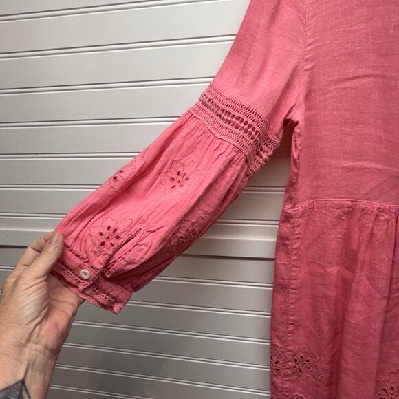 Tommy Bahama St Lucia Split Neck Dress Coral Coast Size XS Oversized - Picture 5 of 13